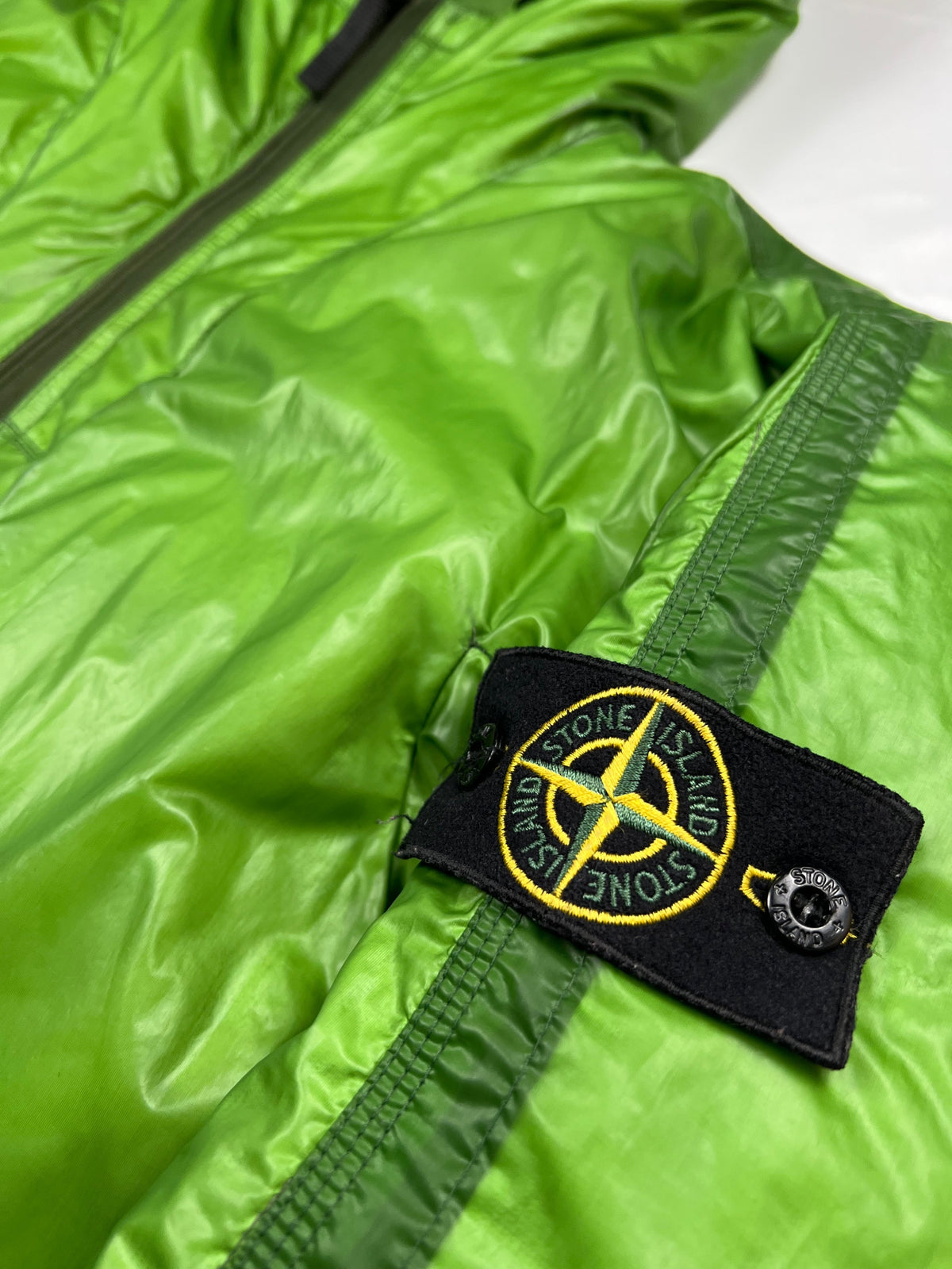 Stone Island 2007 green down puffer jacket, size M (fits S/M), pre-owned 8/10 condition – Relique