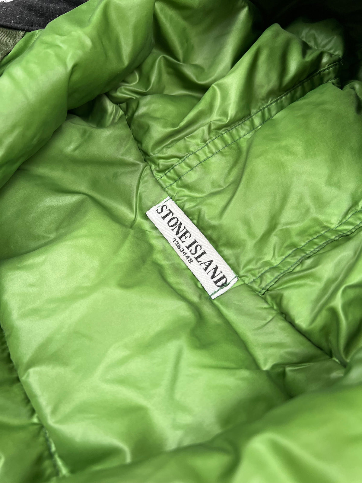 Stone Island 2007 green down puffer jacket, size M (fits S/M), pre-owned 8/10 condition – Relique