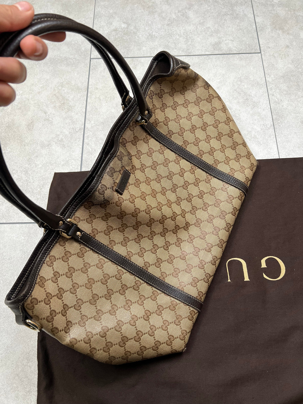 Gucci Monogram Crystal Canvas bag, pre-owned 6/10 condition – Relique