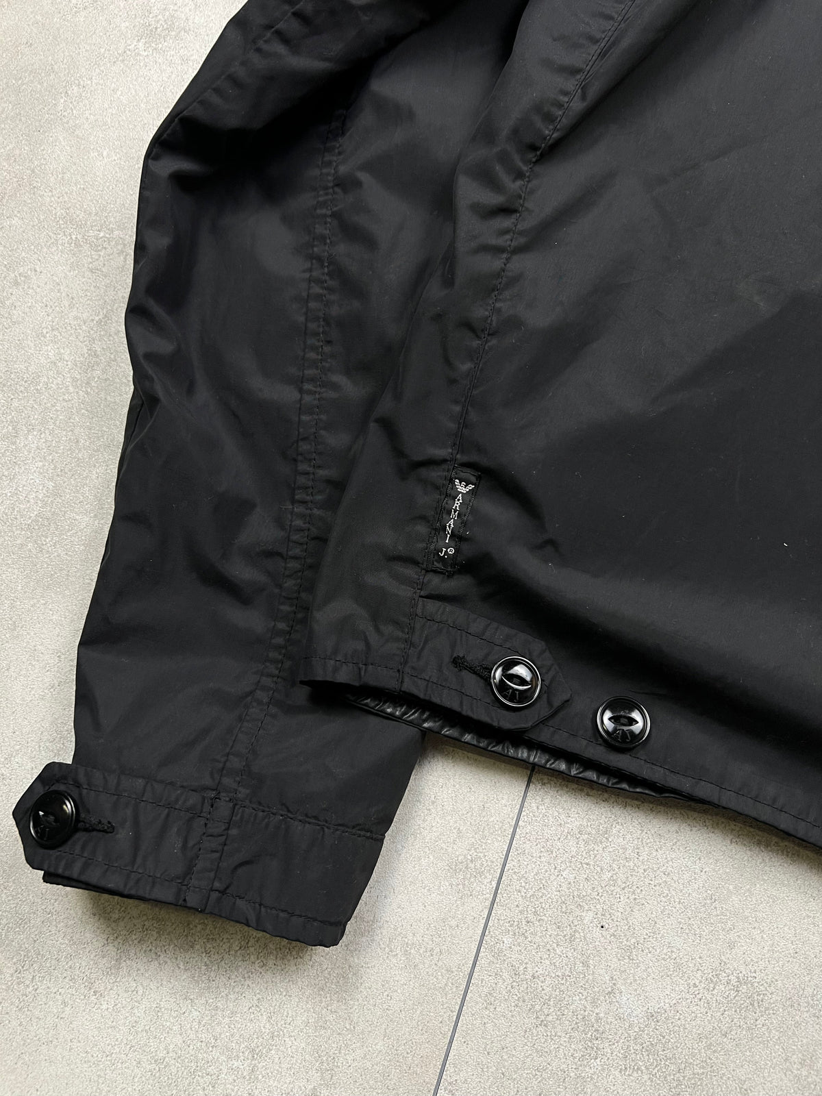 Armani Jeans denim jacket with zip-off inner layer, size S, pre-owned 8/10 condition – Relique