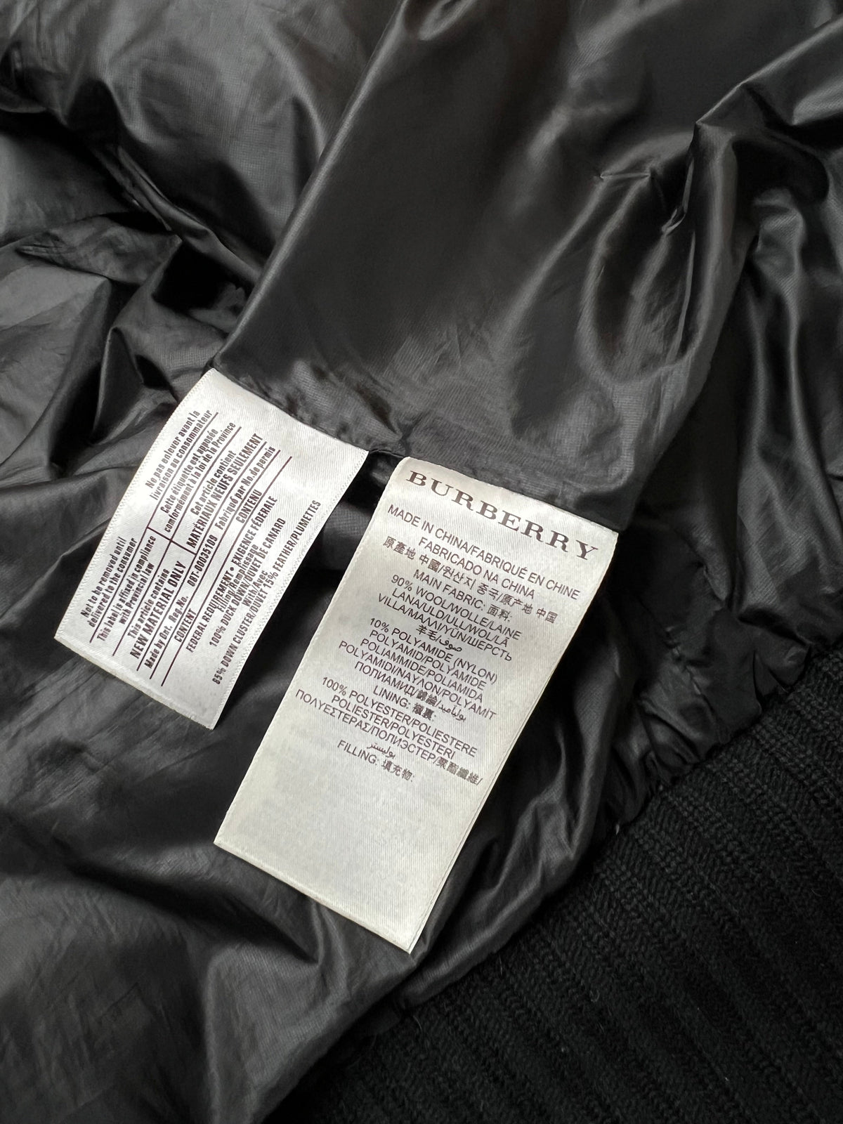 Burberry Sport cardigan puffer jacket, size S (fits S/M), pre-owned 9/10 condition – Relique