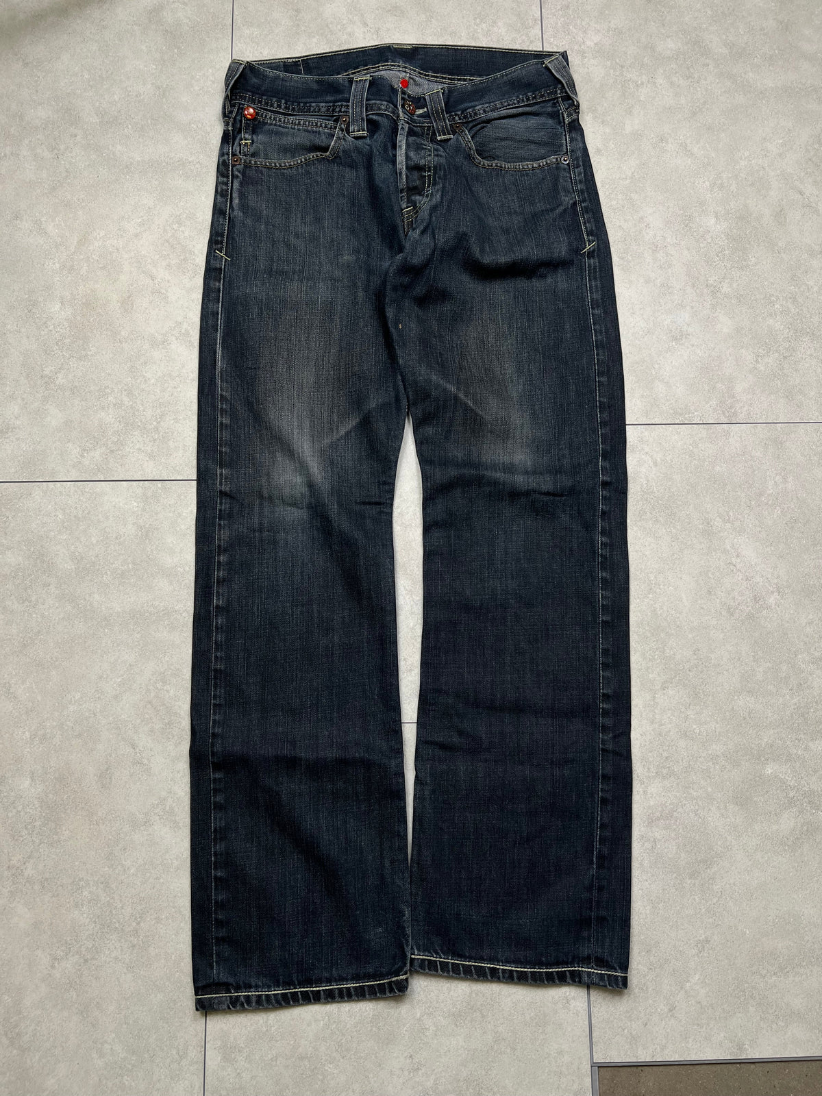 Evisu x PUMA jeans, size 32x32, pre-owned 9/10 condition – Relique