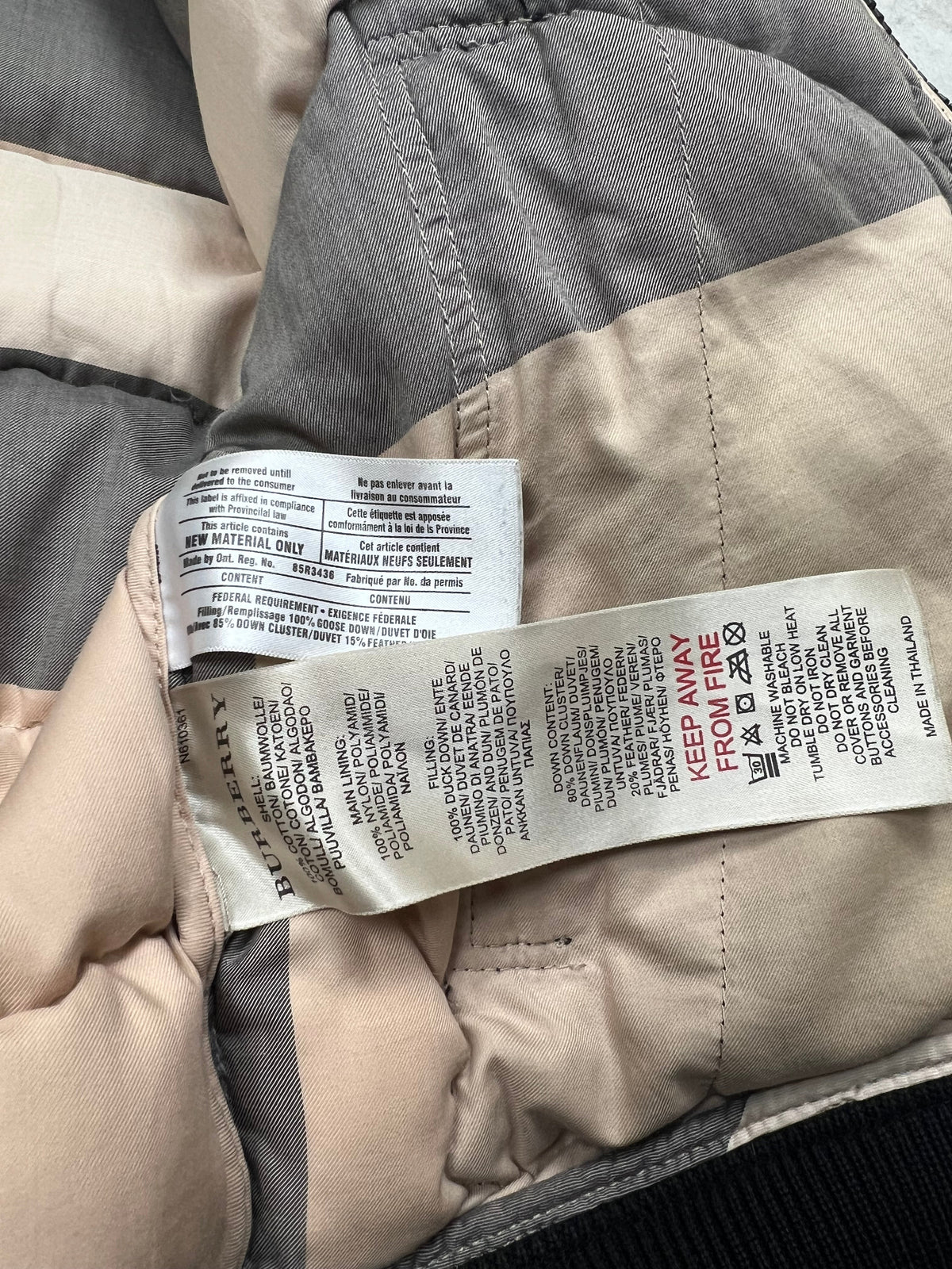 Burberry puffer jacket, size M, pre-owned 8/10 condition – Relique