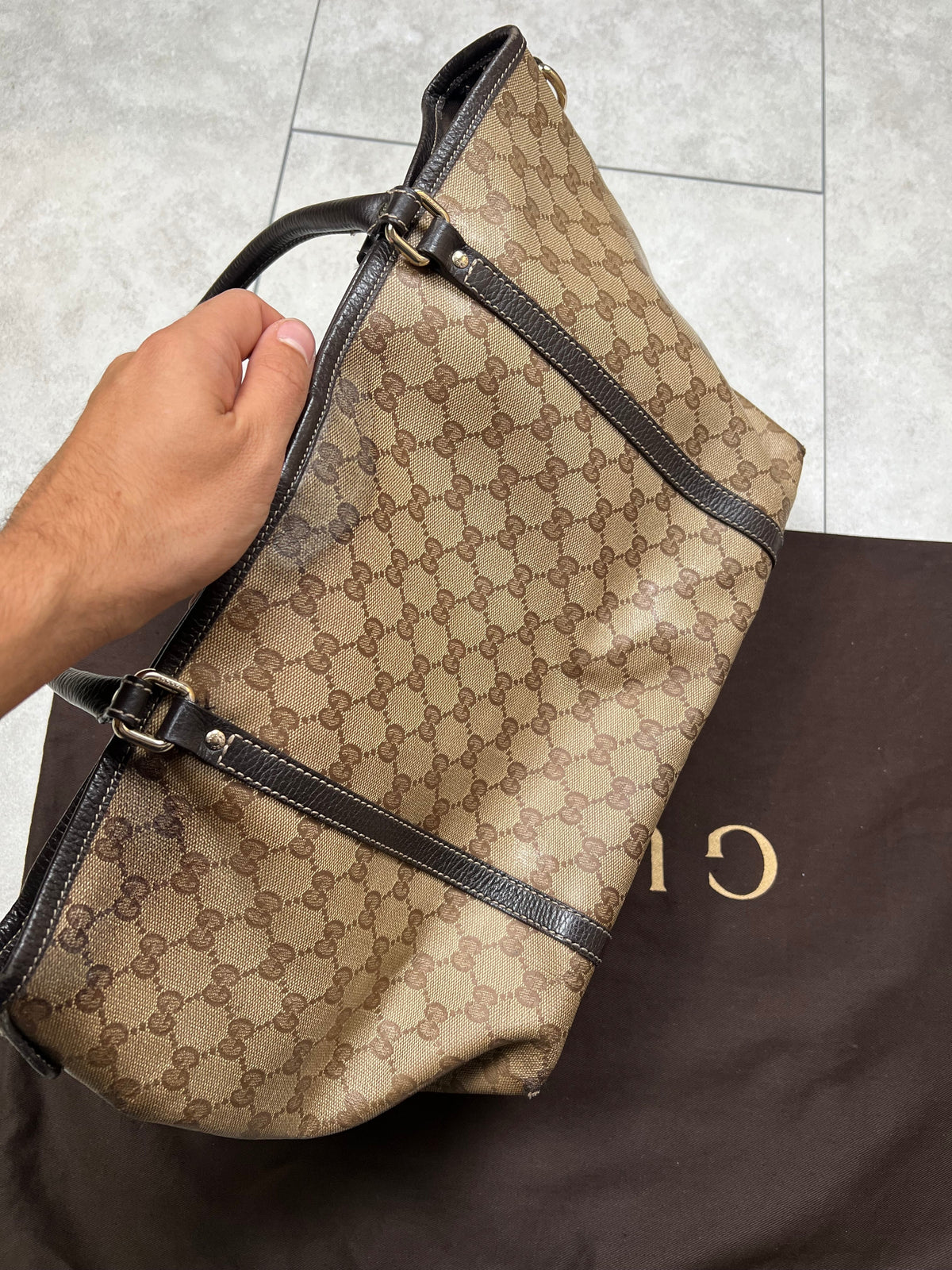 Gucci Monogram Crystal Canvas bag, pre-owned 6/10 condition – Relique