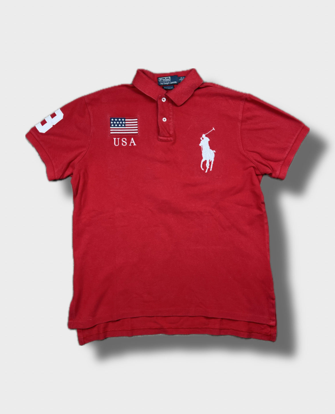 Ralph Lauren USA Polo shirt, size L, pre-owned 9/10 condition – Relique